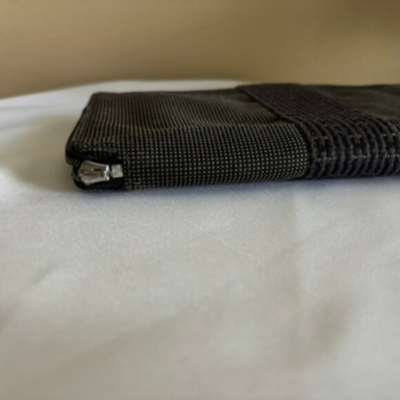 Hermes Clutch Bag Ale Line Zip Around Gray Canvas - Picture 3 of 16